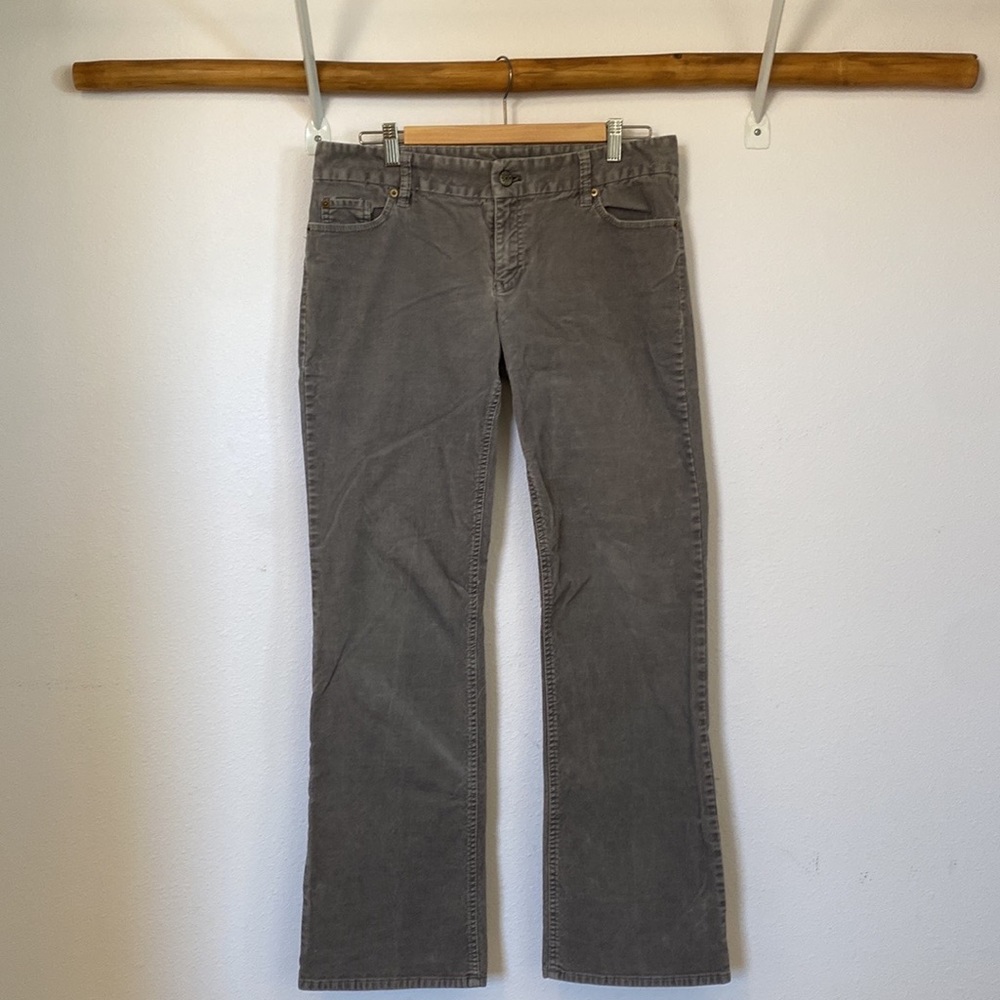 J Crew Favorite Fit corduroy charcoal dark grey jean style pants